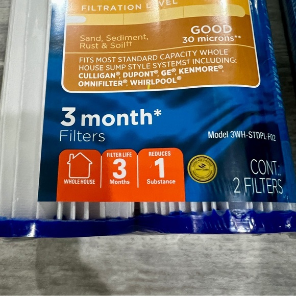 Lot Of 2 Packs Filtrete 3WH-STDPL-F02 For 3WH-STD-S01 Systems (4 Filters Total) - Picture 3 of 11